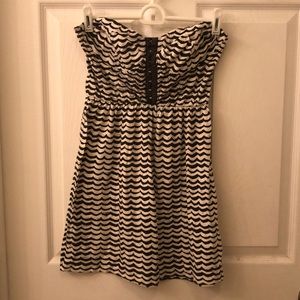 Strapless mini dress